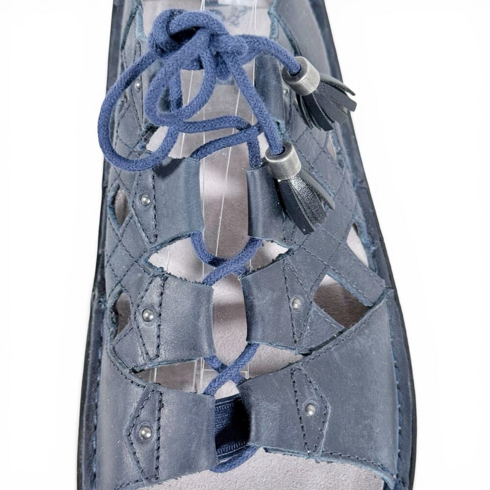 ⭐️Alegria Women's 41 US 10.5 to 11 Valerie Navy Blue Leather Lace-Up Sandals - Picture 8 of 10
